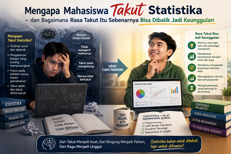 Mengapa Mahasiswa Takut Statistika dan Bagaimana Rasa Takut Itu Sebenarnya Bisa Dibalik Jadi Keunggulan